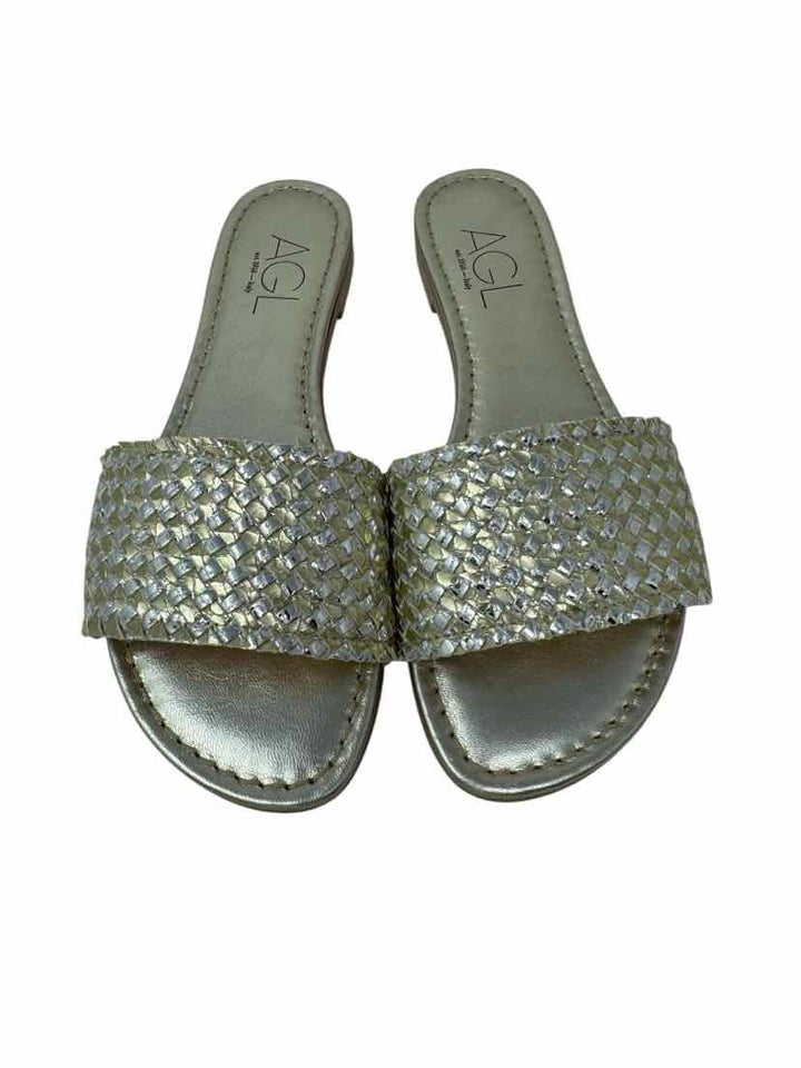 Shoe Size 39 AGL Silver Sandals