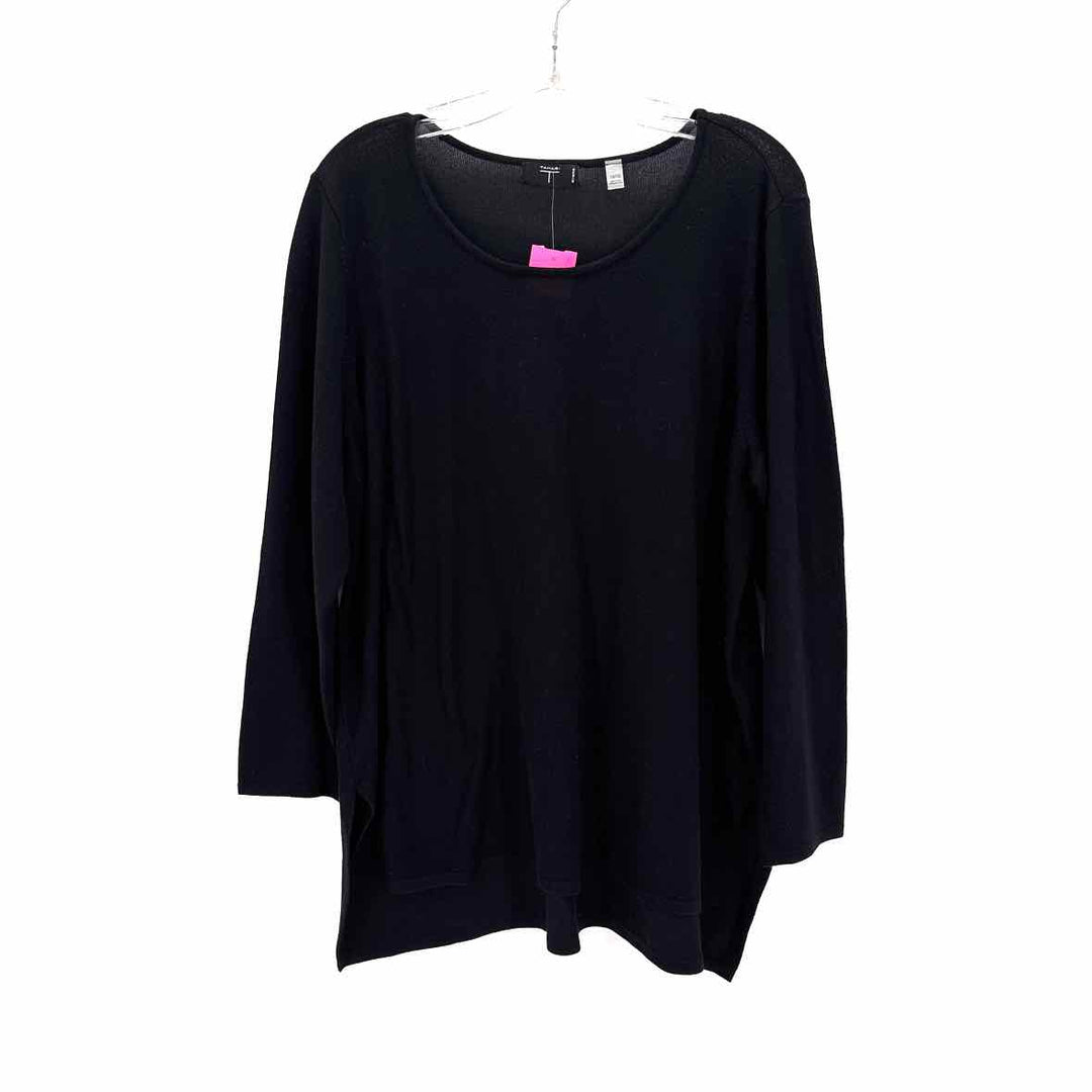 Size 1X TAHARI Black Knit Sweater