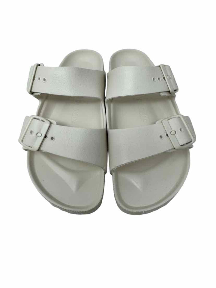 Shoe Size 38 Birkenstock White Rubber Sandals