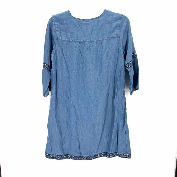 Size M J JILL Blue Chambray Dress