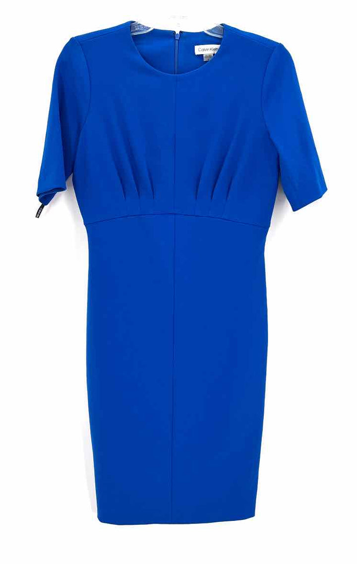 Size 6 Calvin Klein Blue Dress