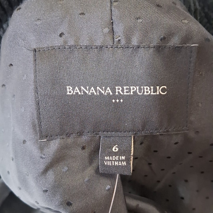 Size 6 Banana Republic Black Velour Blazer