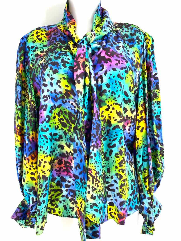 Size L Multi-Color Silk Shirt