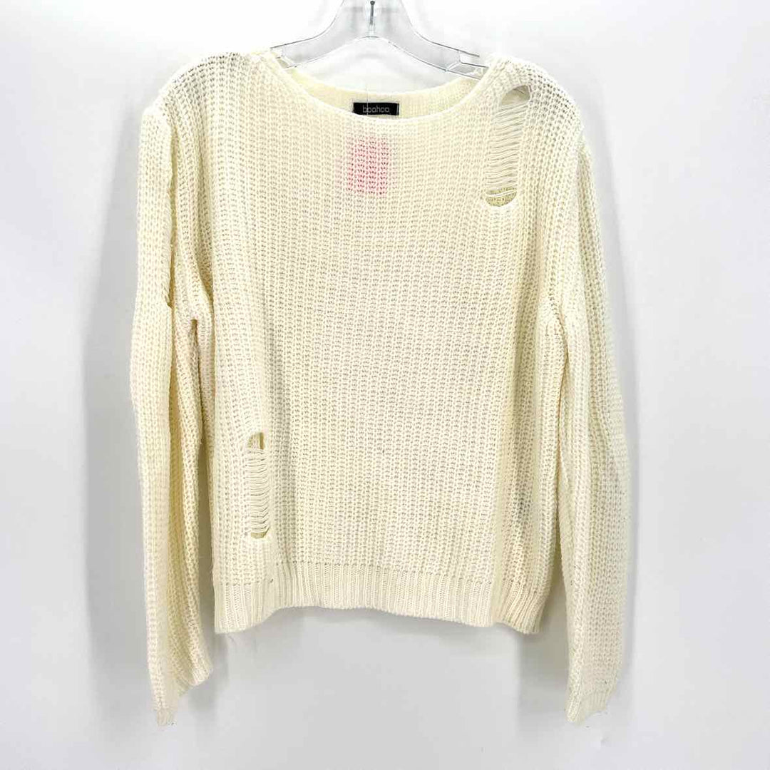 Size 16 BOOHOO Cream Knit Sweater