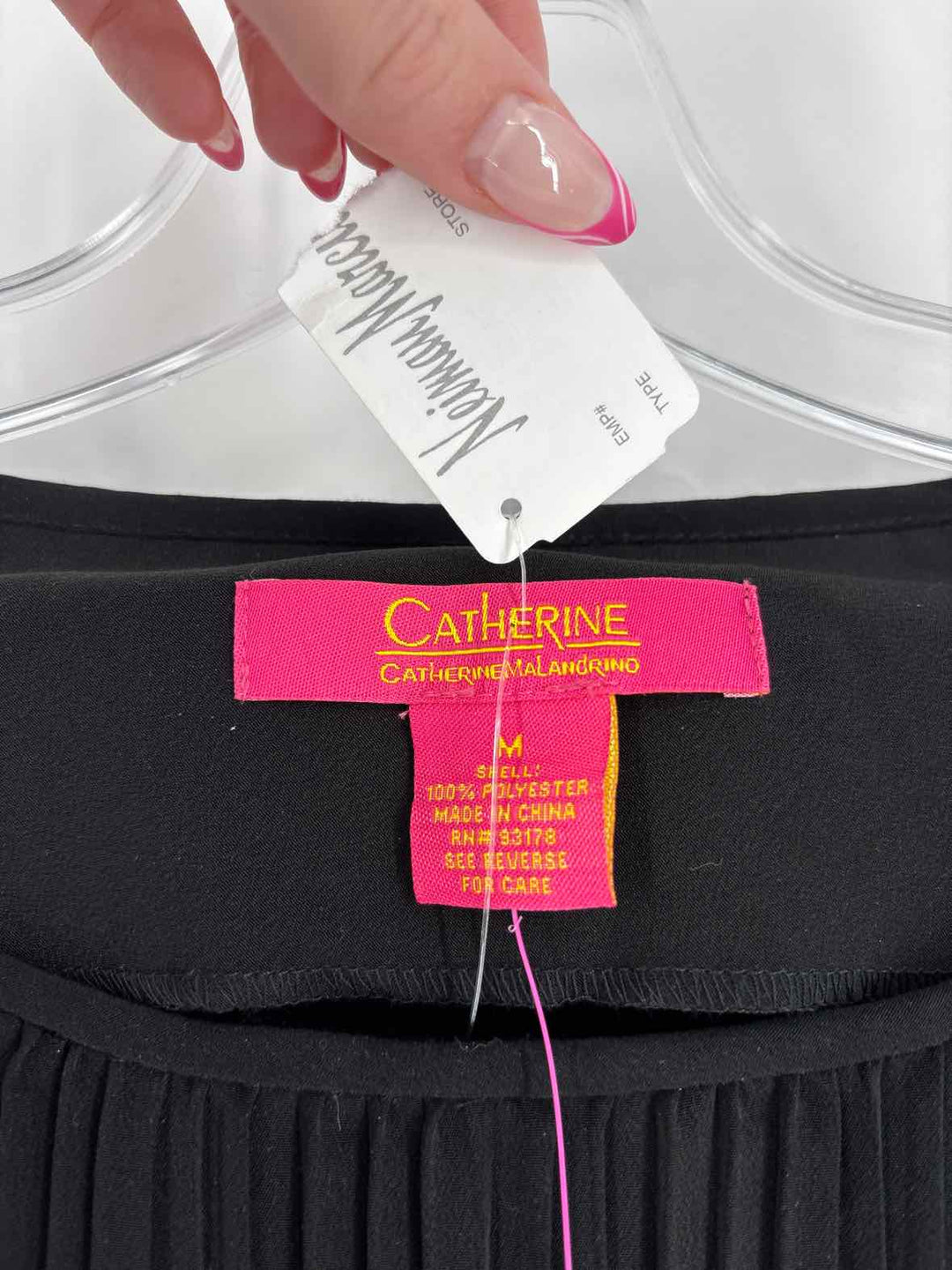 Size M CATHERINE MALANDRINO Black Dress