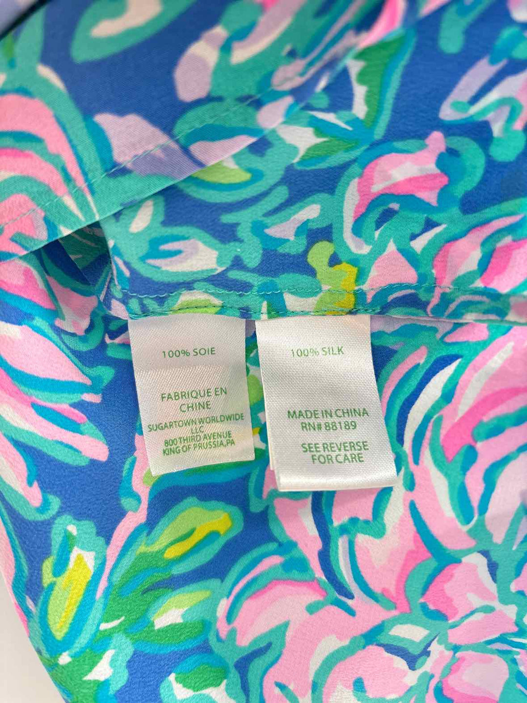 Size M Lilly Pulitzer Blue Print Shirt