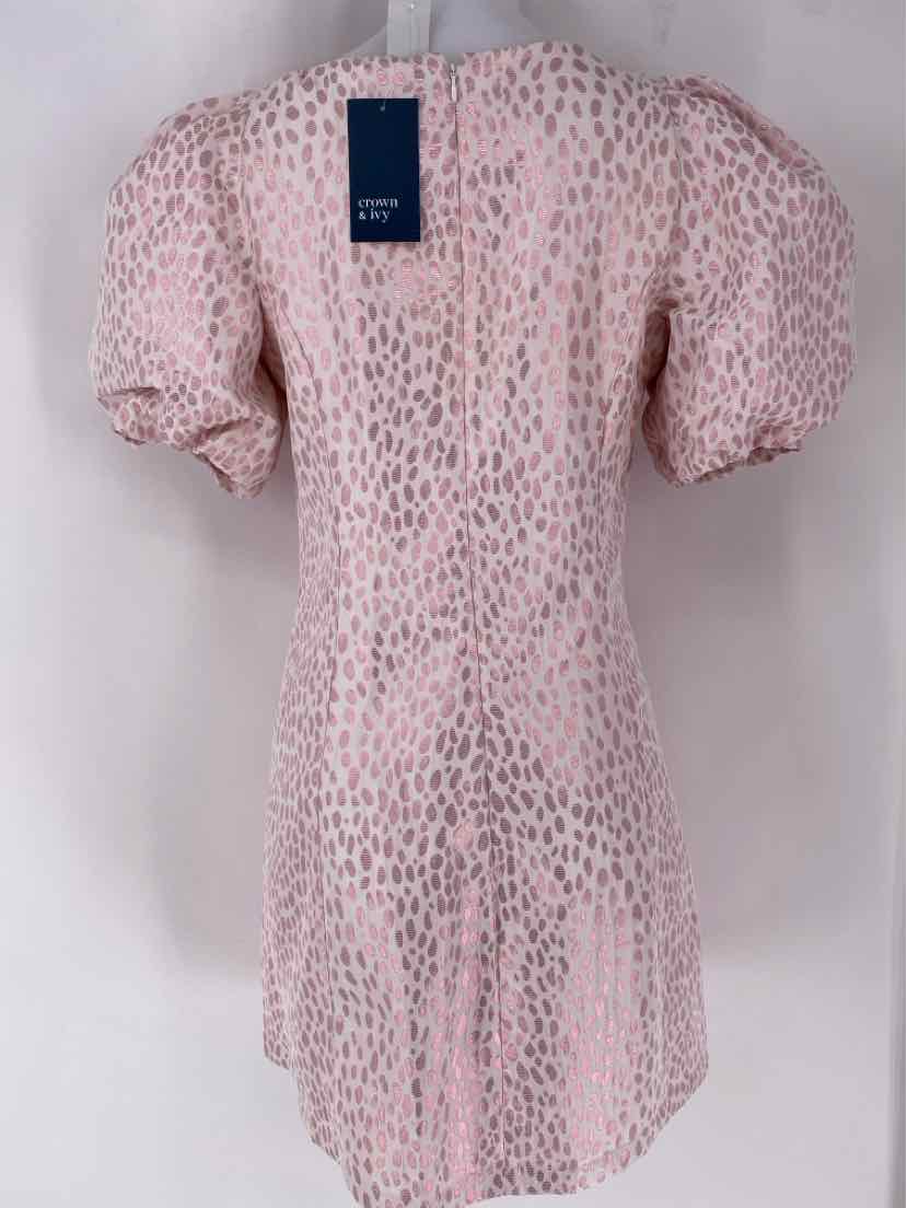 Size 12 CROWN & IVY PINK PRINT Dress