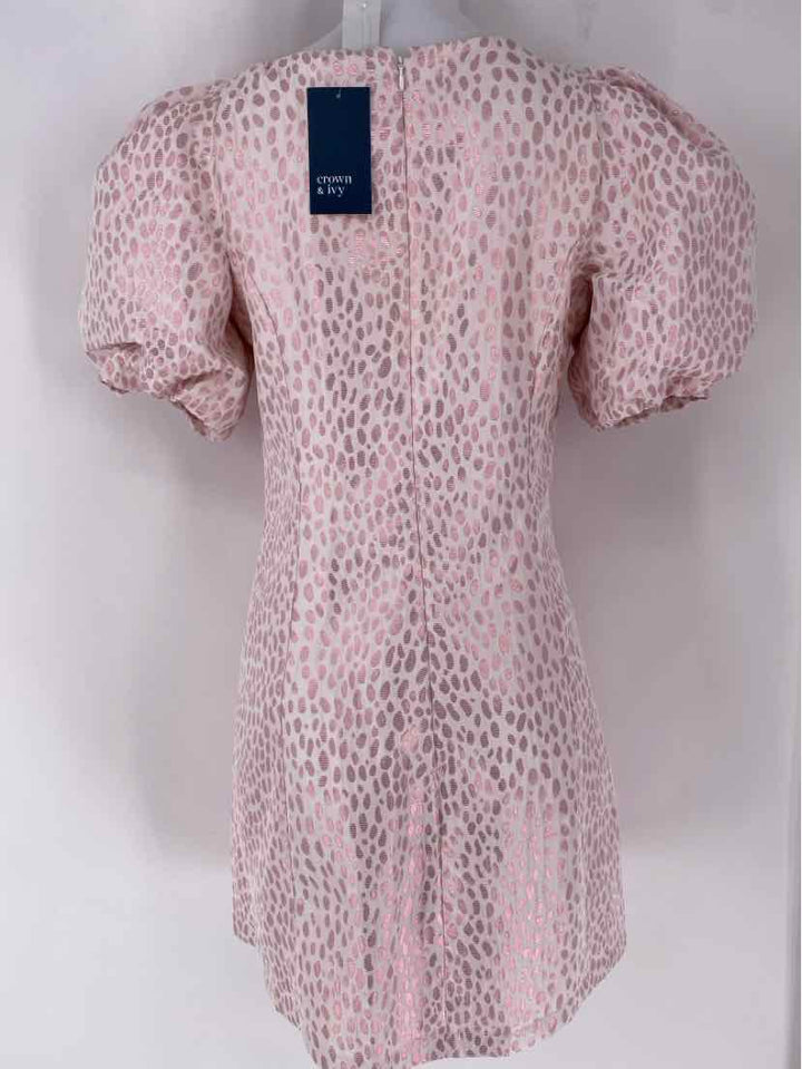 Size 12 CROWN & IVY PINK PRINT Dress