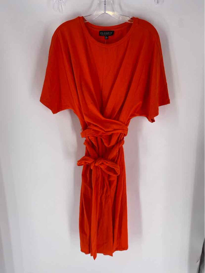 Size 14 ELOQUII Orange Dress