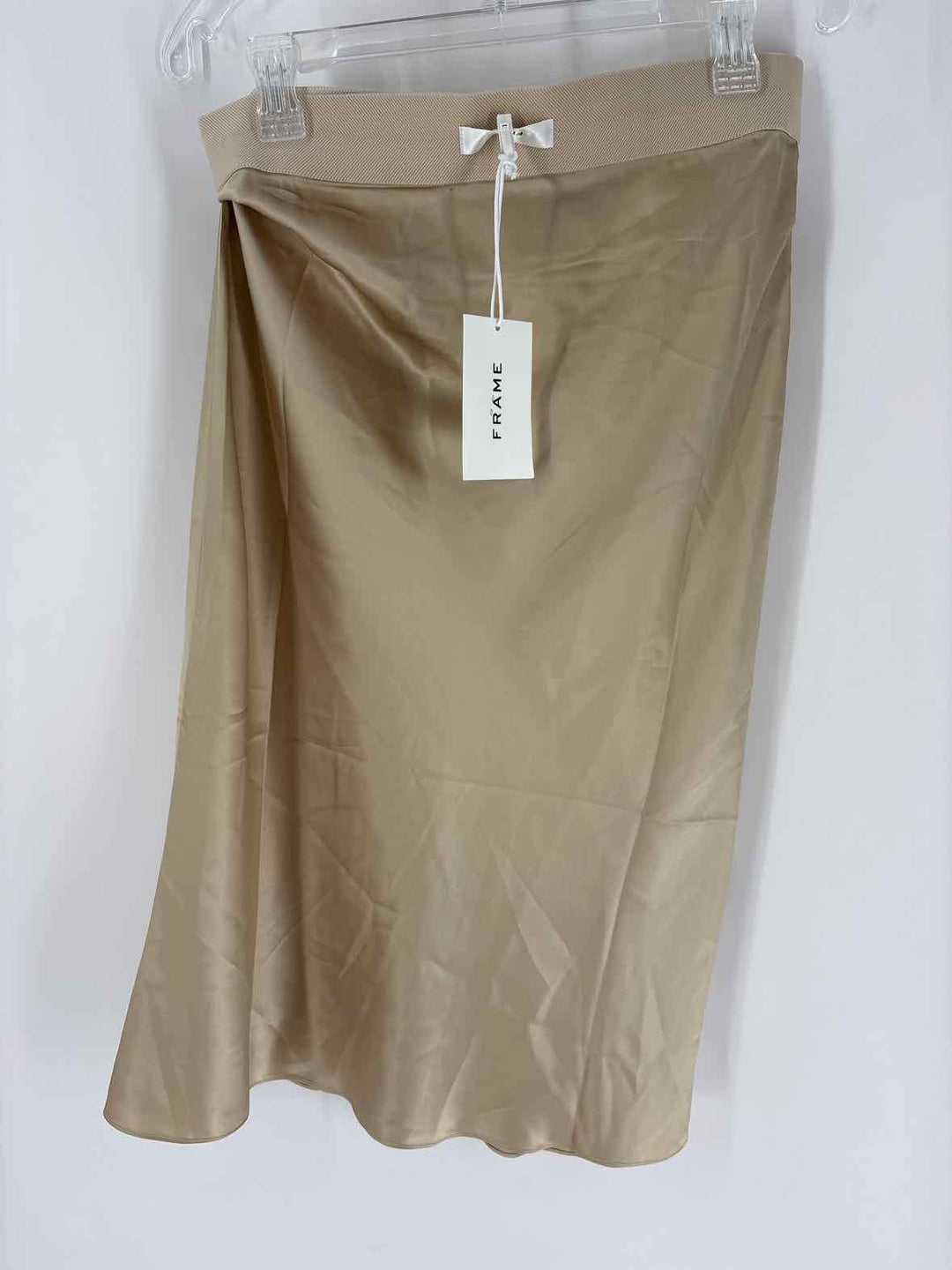Size L FRAME Gold Sateen Skirt