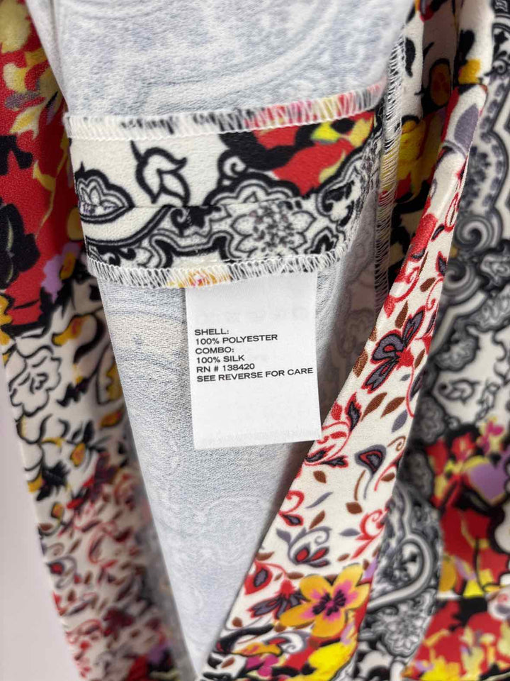 Size 6 ETCETERA Yellow Print Dress