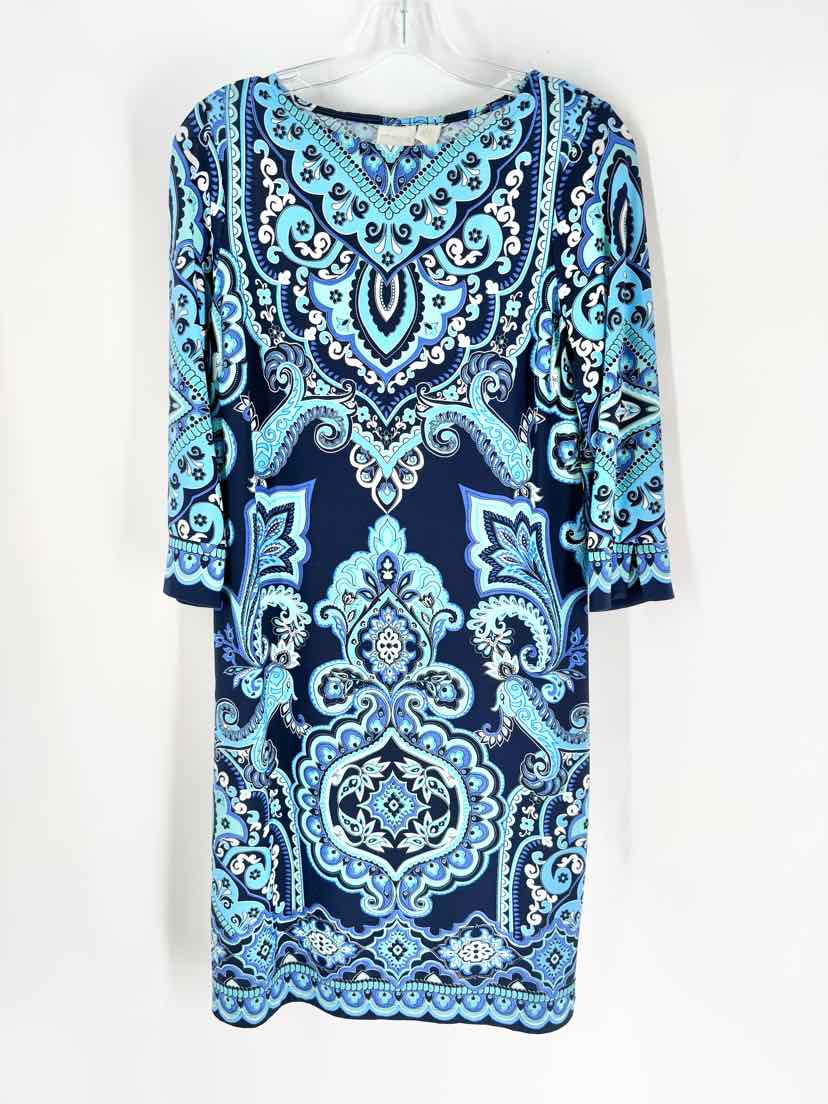 Size S Chico's Blue Print Dress
