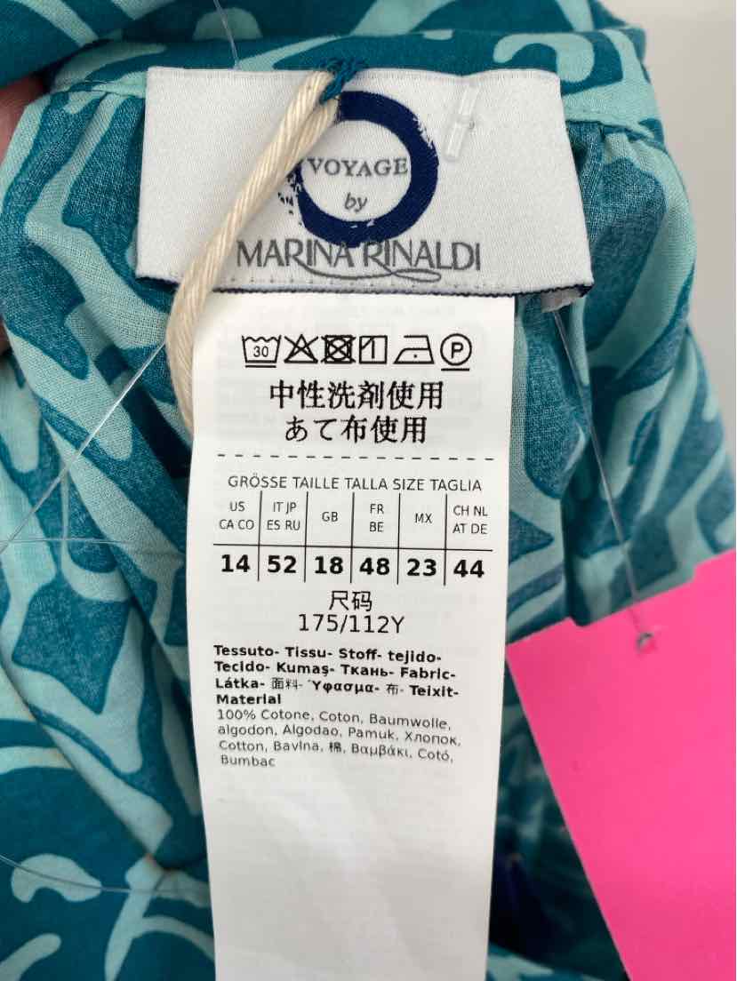 Size 14 MARINA RINALDI Teal Shirt