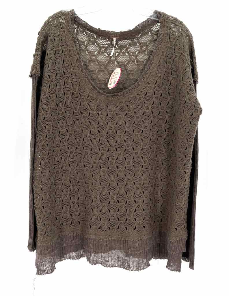 Size L FREE PEOPLE Brown Sweater