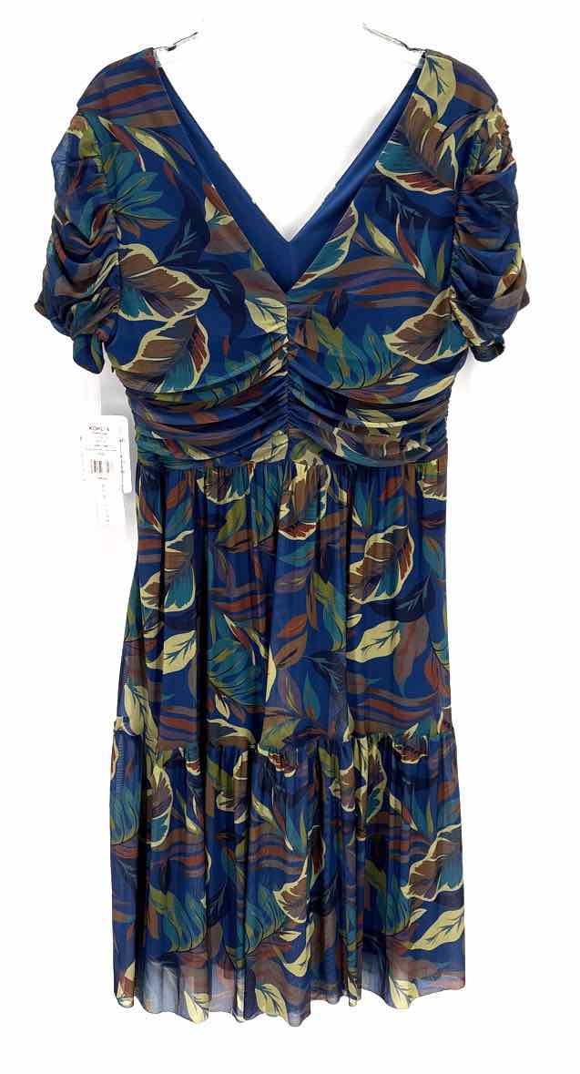 Size L NICOLE MILLER Multi-Color Mesh Dress