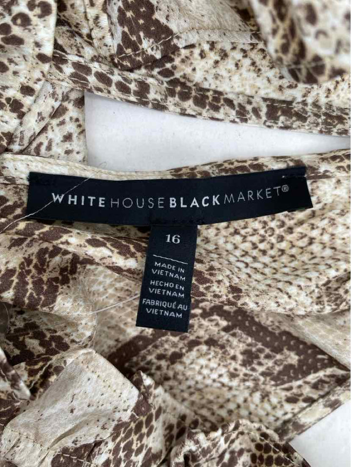 Size 16 White House Black Market Tan Shirt