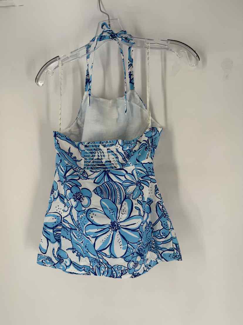 Size 0 Lilly Pulitzer Blue Print Shirt
