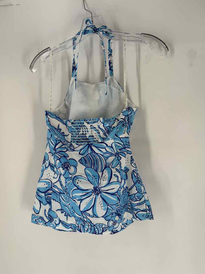 Size 0 Lilly Pulitzer Blue Print Shirt