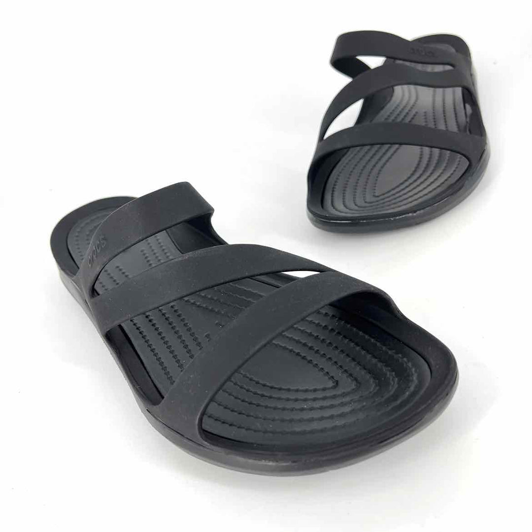 Shoe Size 10 Crocs Black Sandals