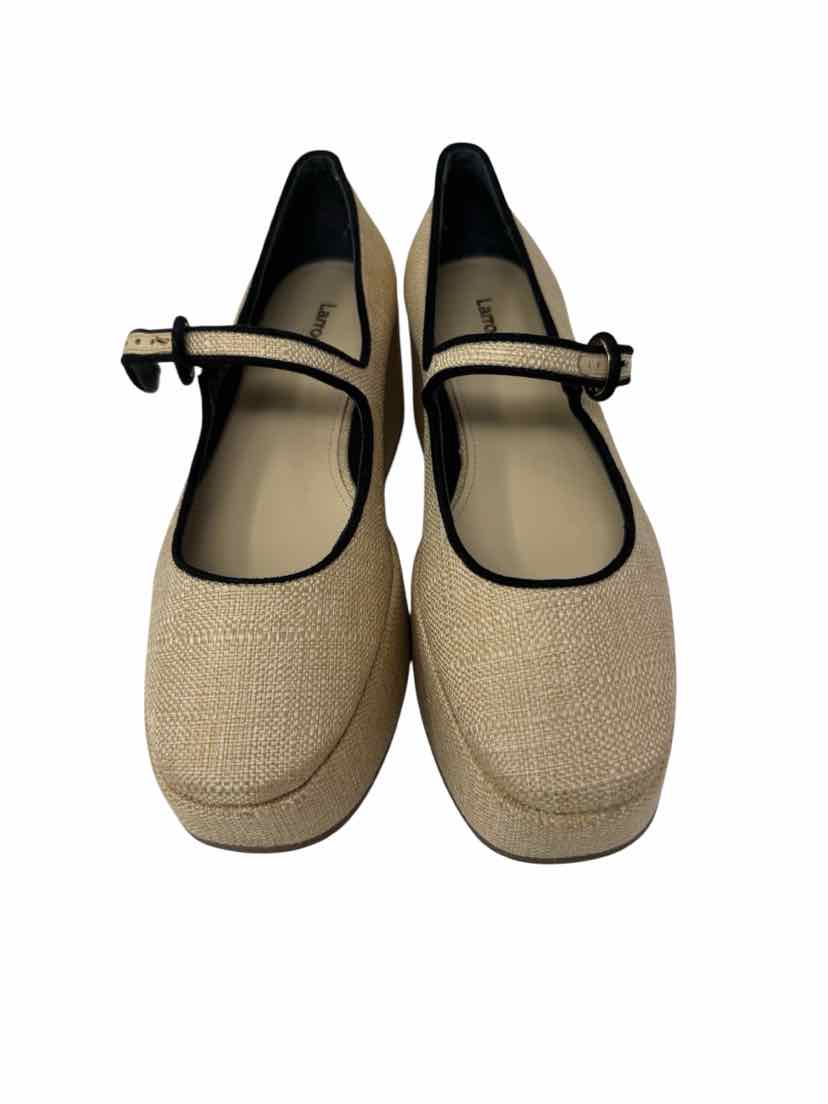 Shoe Size 8.5 LARROUDE Beige Wedge