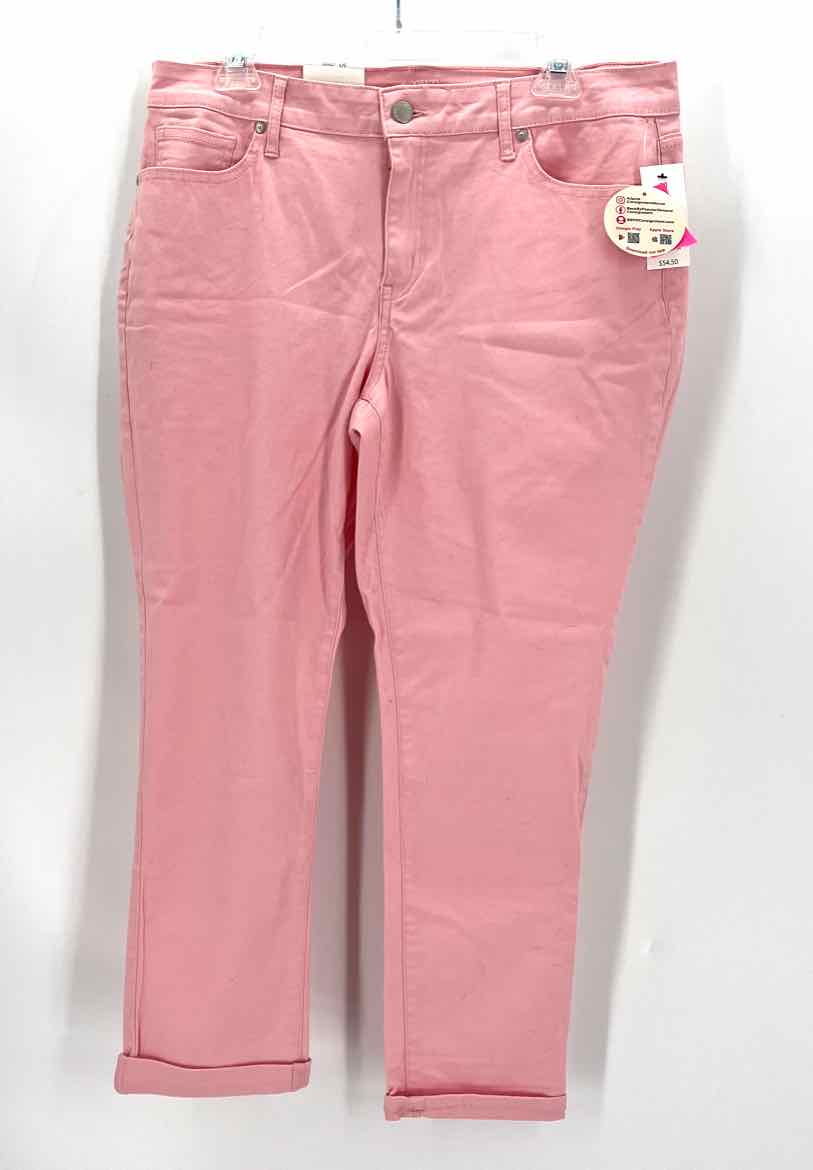 Size 10 CROWN & IVY Pink Denim Pants
