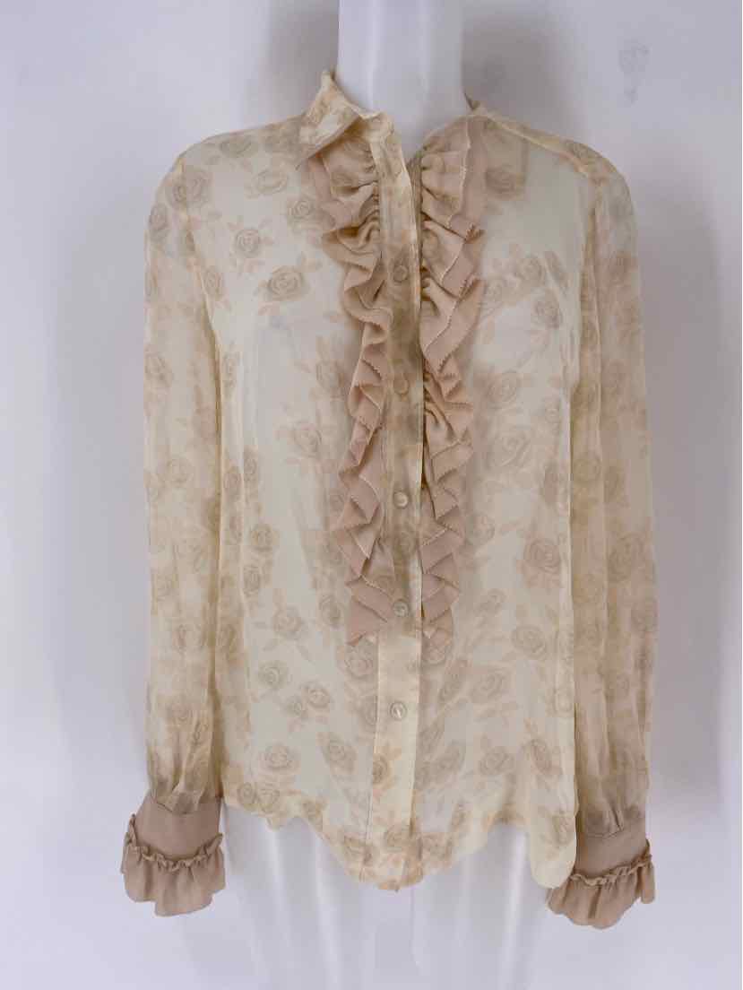 Size 8 Tory Burch Peach Shirt