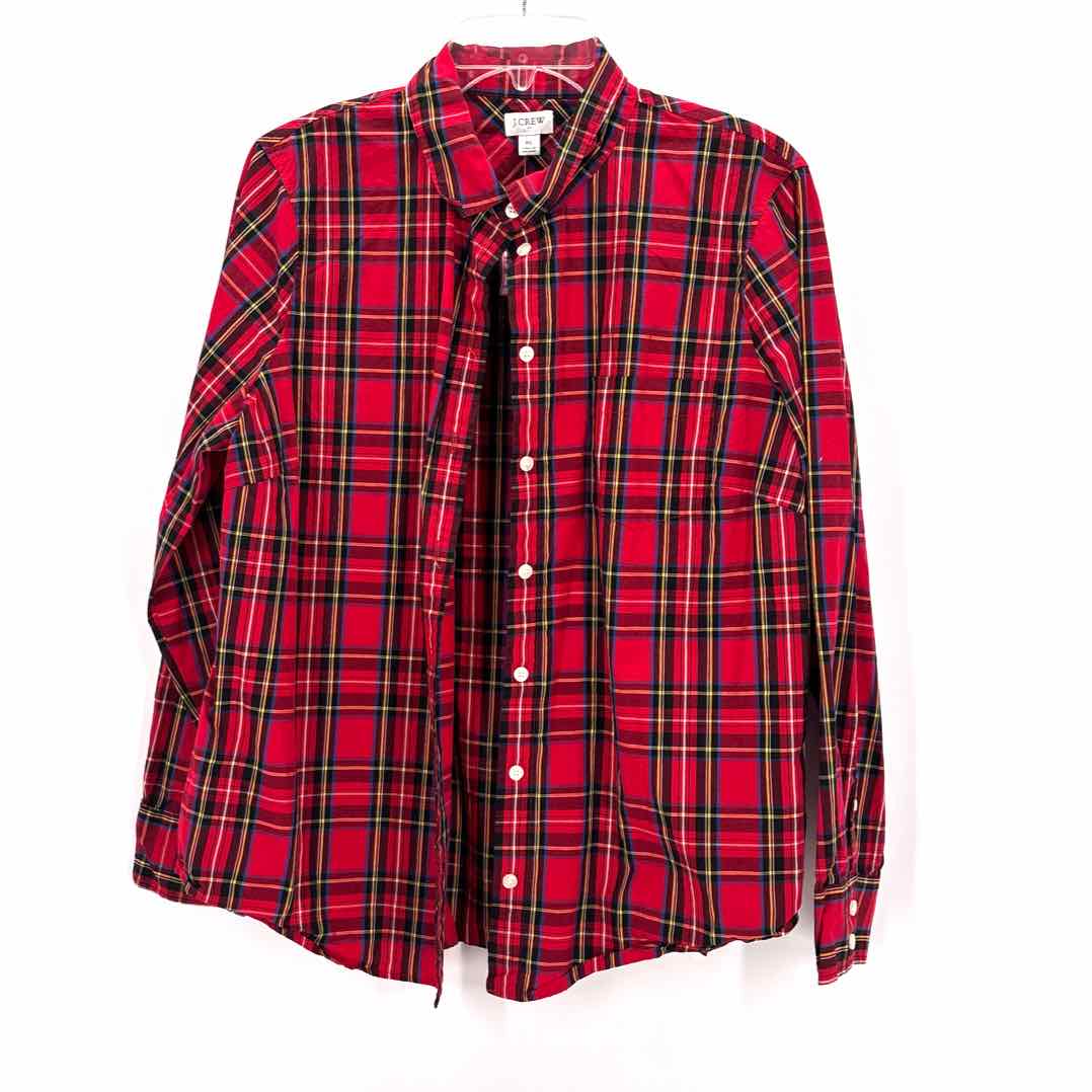 Size XL J Crew Red Print Shirt