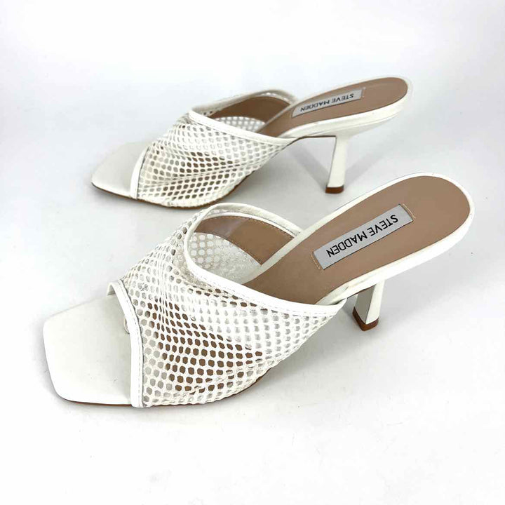 Shoe Size 9.5 Steve Madden White Mesh Sandals