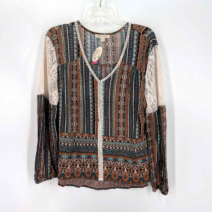 Size L Brown Lace Shirt