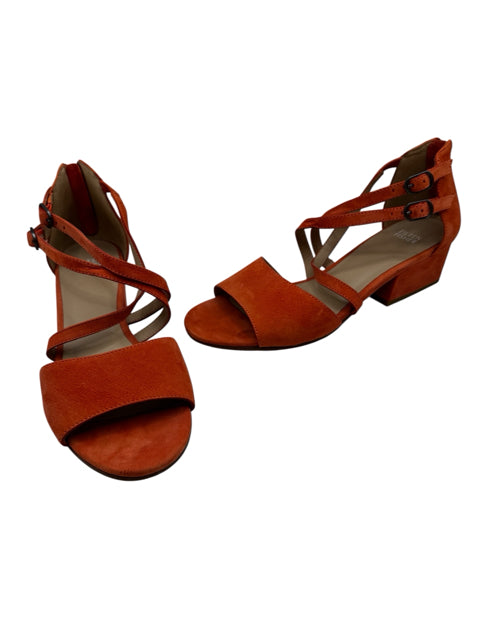 Shoe Size 9 Eileen Fisher Orange Suede Sandals