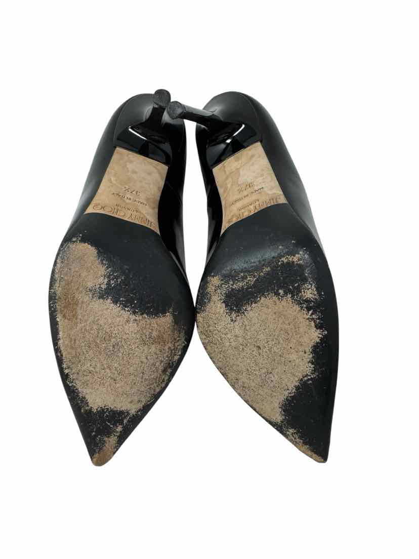 Shoe Size 37.5 JIMMY CHOO Black Patent Heels