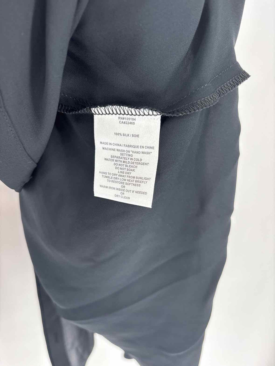 Size S GO SILK Black Shirt