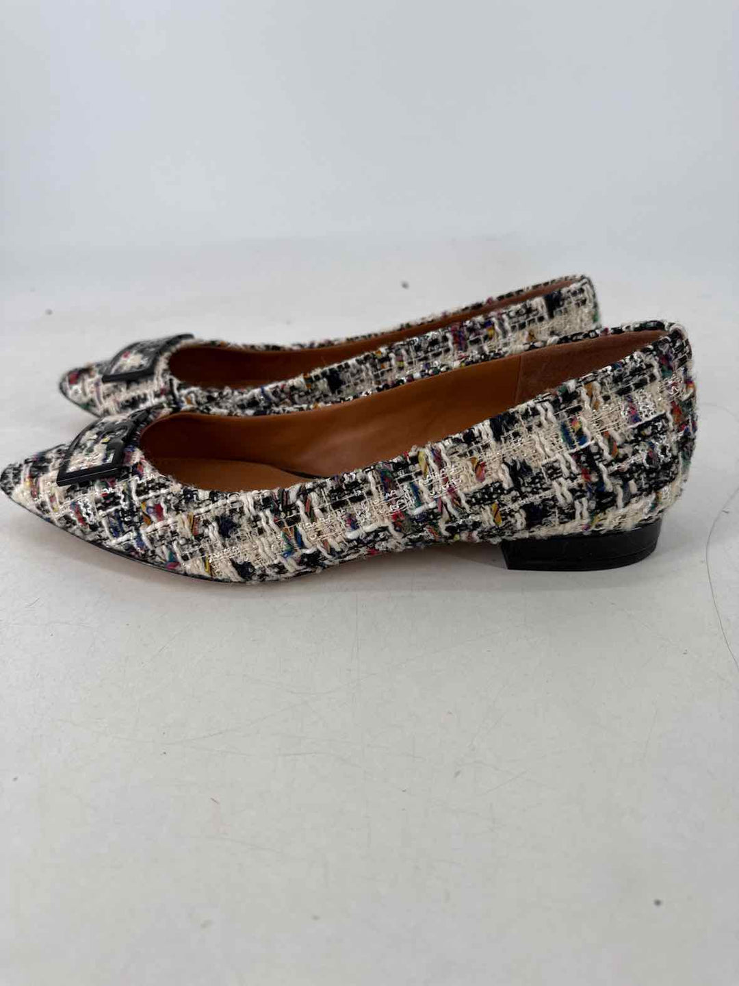 Shoe Size 9 Tory Burch Multi-Color Tweed Flats