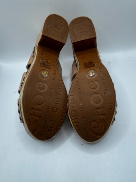 Shoe Size 10 CHOCOLATE BLU Tan Leather Sandals