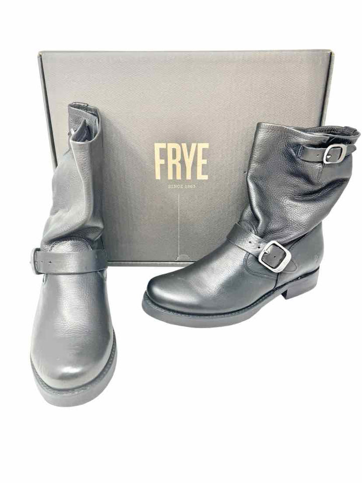 Shoe Size 8 Frye Black Leather Boots