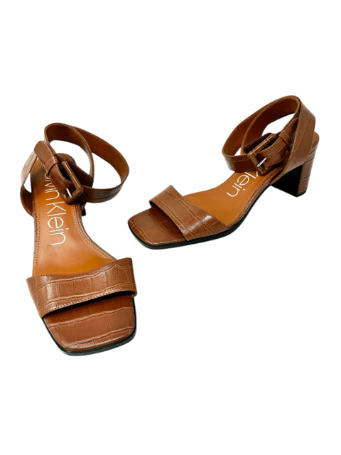 Shoe Size 9.5 Calvin Klein Tan Leather Sandals