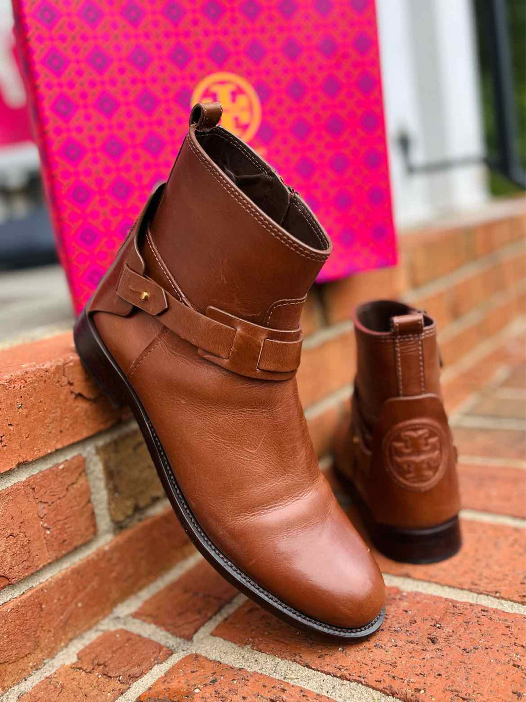 Shoe Size 9.5 Tory Burch Brown Leather Boots