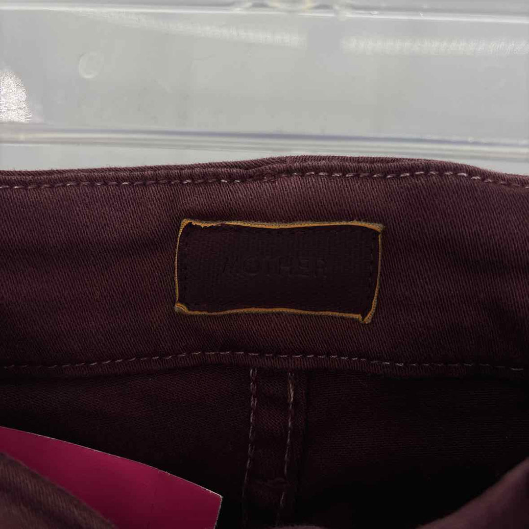 Size 26 MOTHER Burgundy Pants