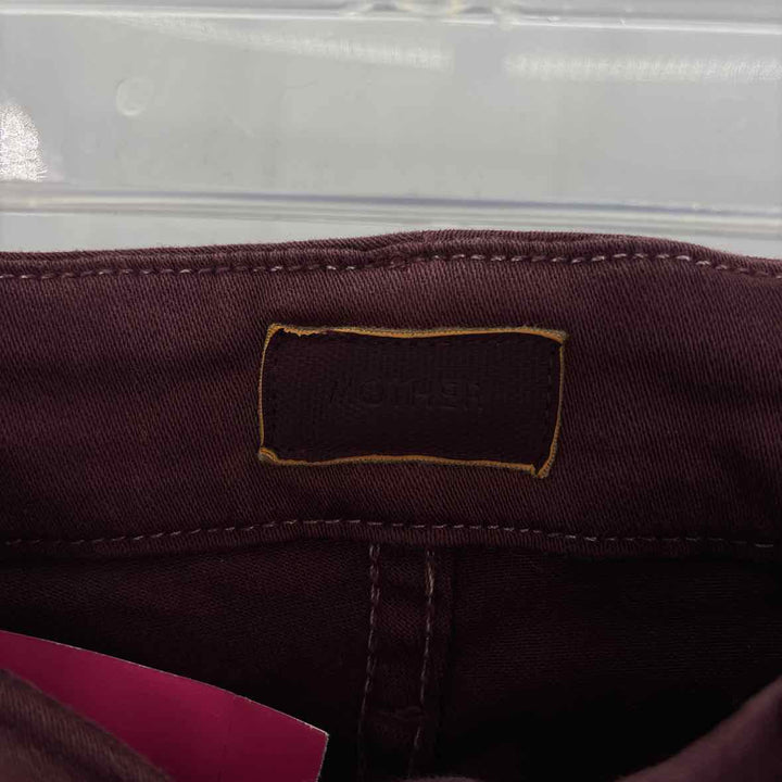 Size 26 MOTHER Burgundy Pants