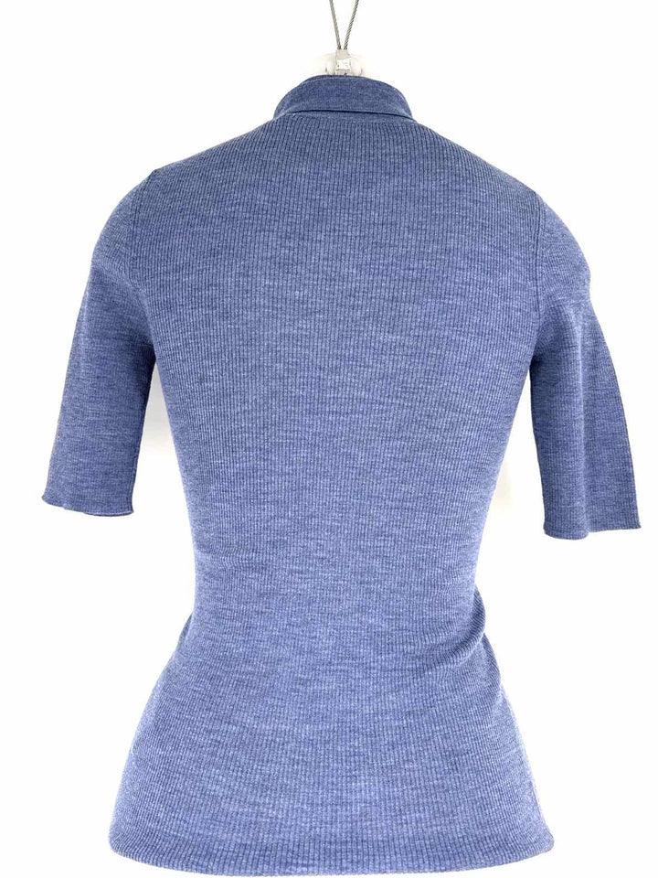 Size Petite THEORY Blue Knit Shirt