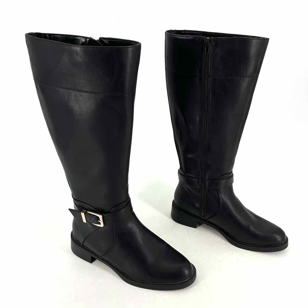 Shoe Size 8 KELLY & KATIE Black Faux Leather Boots