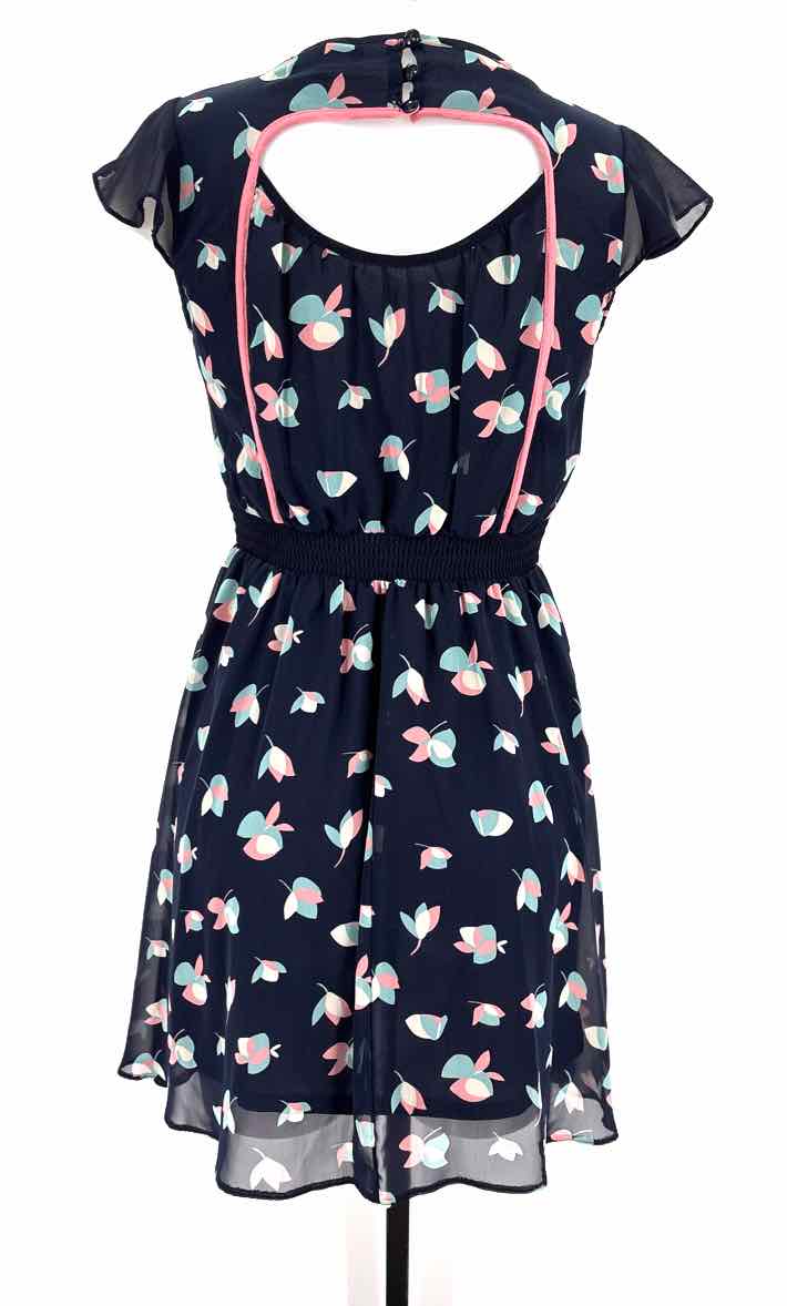 Size XS Navy Print Dress