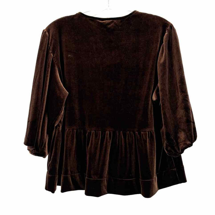 Size M VELVET HEART Brown Velvet Jacket