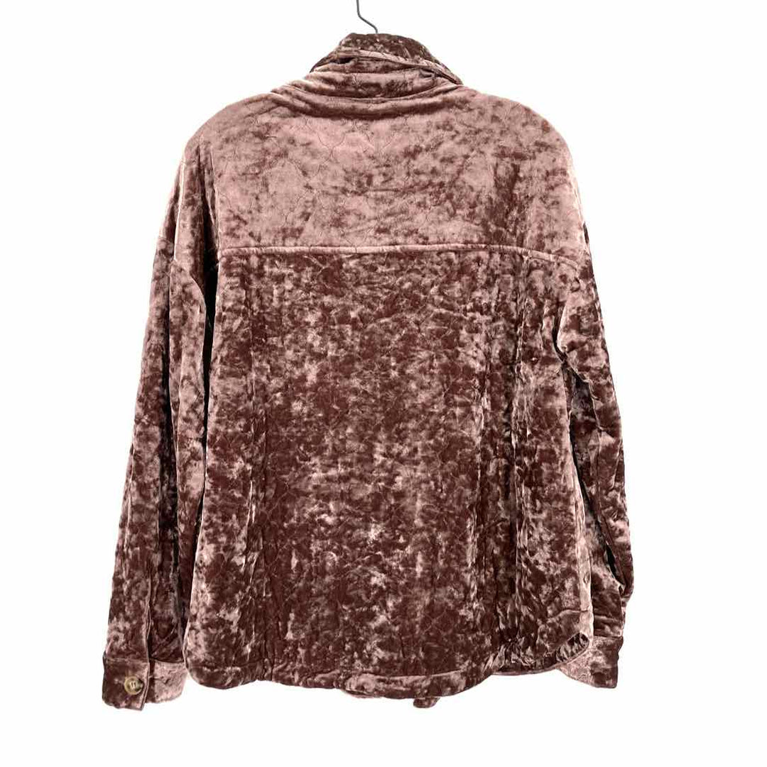 Size M KORI Taupe Velvet Quilted Jacket