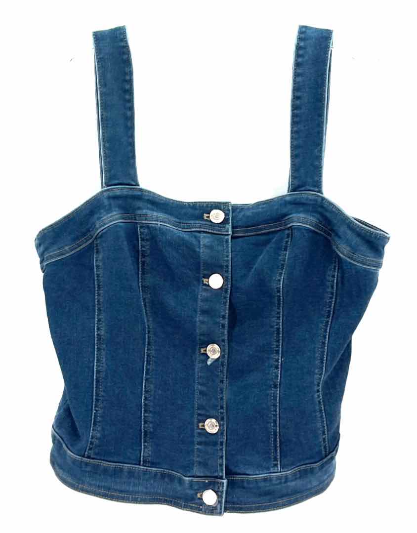 Size 10 White House Black Market Blue Denim Shirt