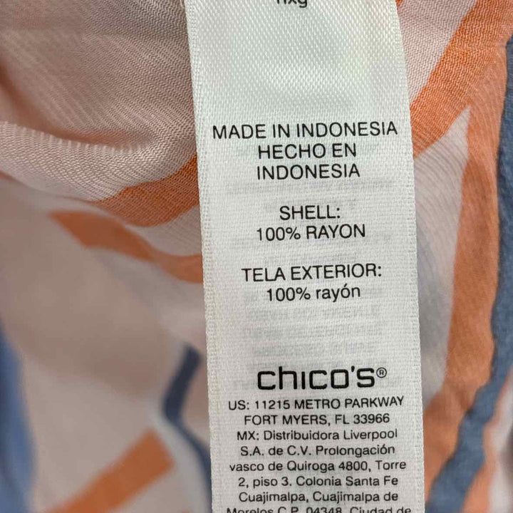 Size L Chico's Peach Shirt