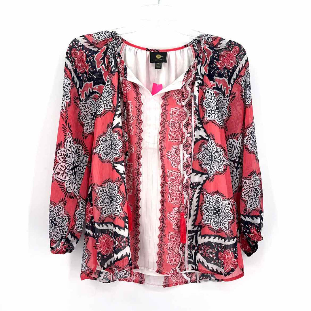 Size M JM COLLECTION PINK PRINT Shirt