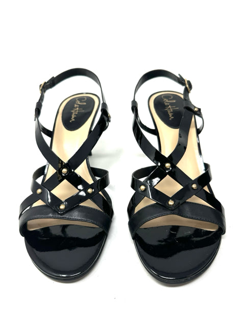 Shoe Size 10 Cole Haan Black PATENT Sandals