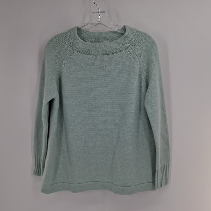 Size L ANN MASHBURN MINT Cashmere Sweater