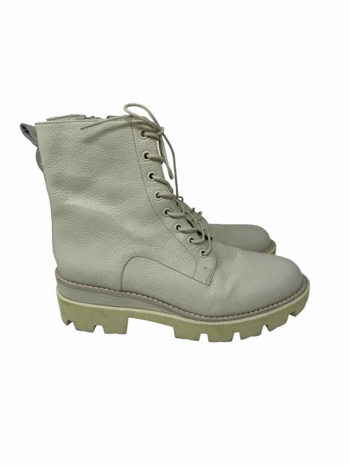 Shoe Size 8.5 Sam Edeleman Ivory Leather Boots